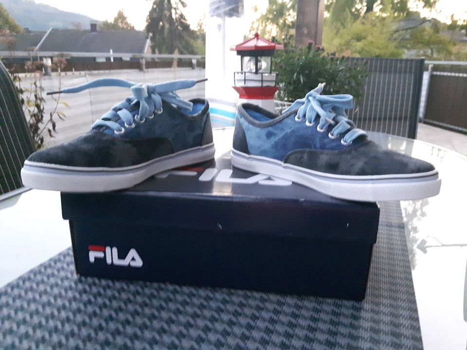 FILA-Leinensneaker, Gr.36, anthrazit-blau, *NEU*OVP* in Olsberg