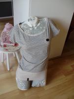 Naketano Shirt beige schwarze Herzchen allover breiter Bund XS/S Bayern - Forchheim Vorschau