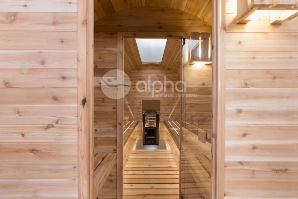 Alpha Barrel Thermo Fichte Sauna Fasssauna Sofort verfügbar in Ibbenbüren