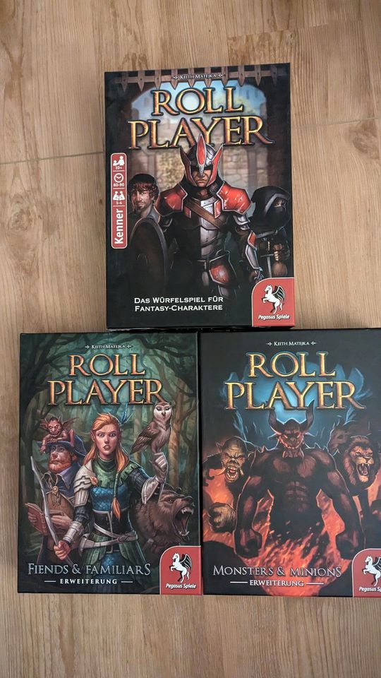 Roll Player (sleeved) + 2 Erweiterungen + Promo in Mühltal 