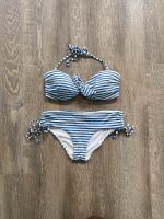 Bikini 36/38 blau weiß gestreift H&M Bandeau trägerlos Niedersachsen - Hanstedt Vorschau