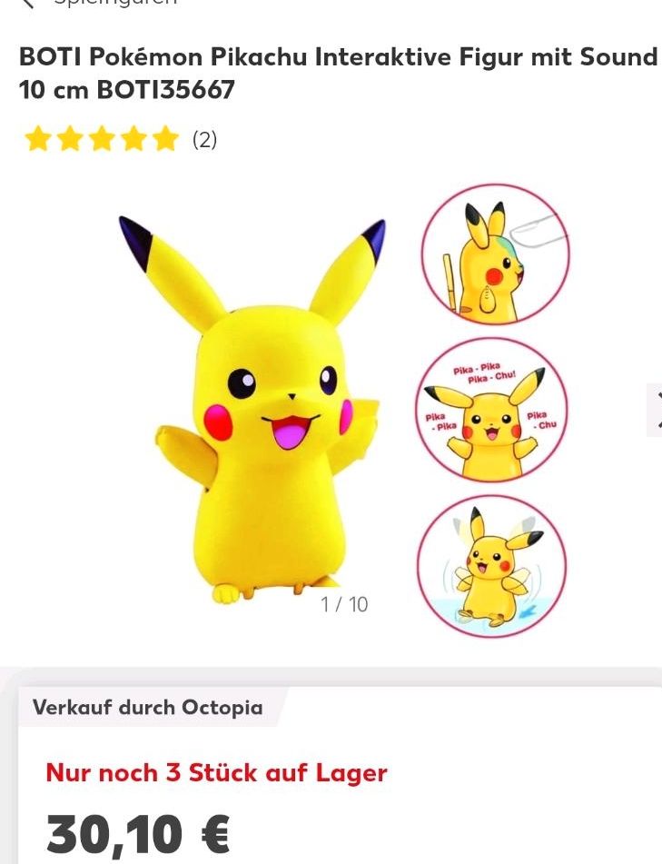 Pikachu Pokémon/ Pokemon bewegliche Kunststoff Figur in Berlin