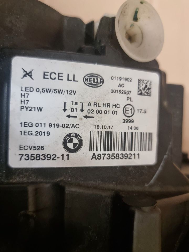 BMW 1ER F20 F21 Halogen Scheinwerfer Vorne Rechts 7358392 in Bedburg-Hau