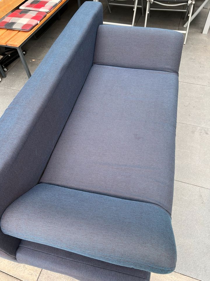 Schlafsofa mit Stauraum/Bettgestell in Dunkelblau in Essen