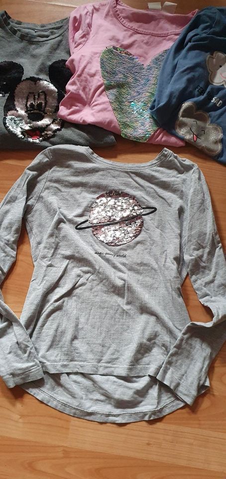 Shirt Glitzer Pullover Herz Micky Mouse in Leipzig