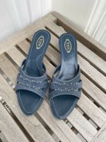 TOD'S Sandalette Pantolette Sandale  Leder blau Gr. 39 Eimsbüttel - Hamburg Harvestehude Vorschau