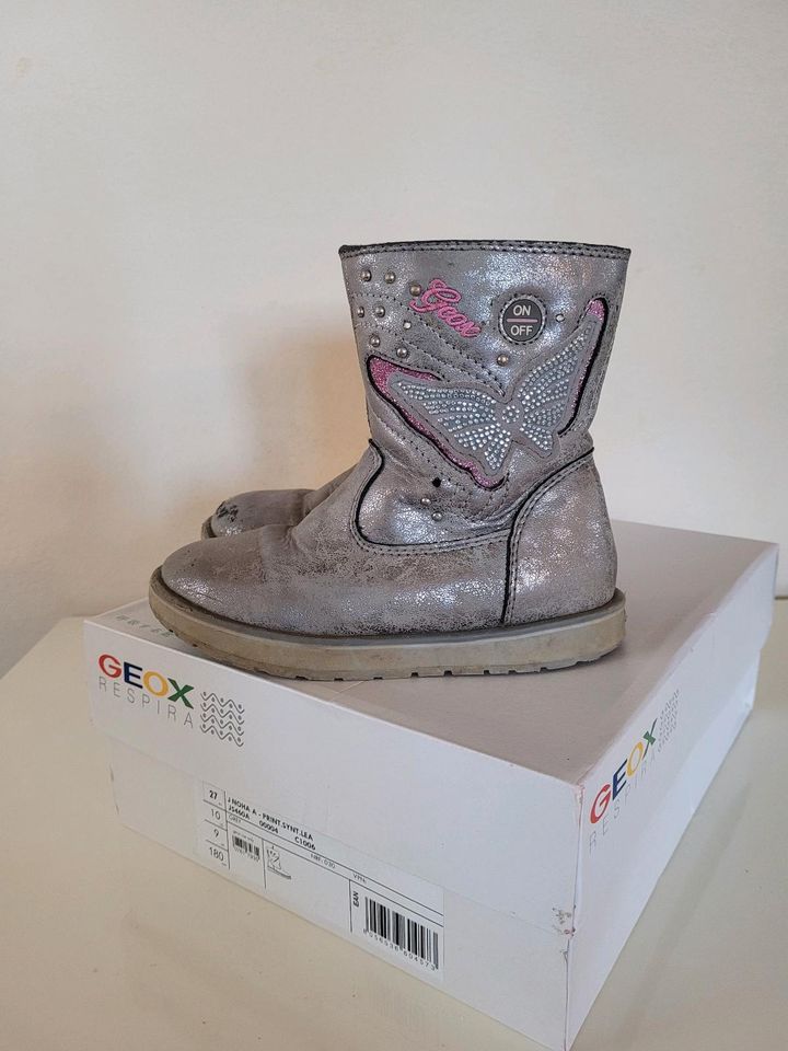 Geox warm gefütterte Winterstiefel für Mädchen Silbe Strass Gr 27 in Merchweiler