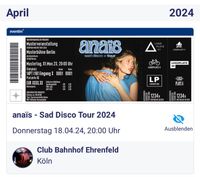2 Tickets für Anais Konzert in Köln 18.04. heute Aachen - Aachen-Mitte Vorschau