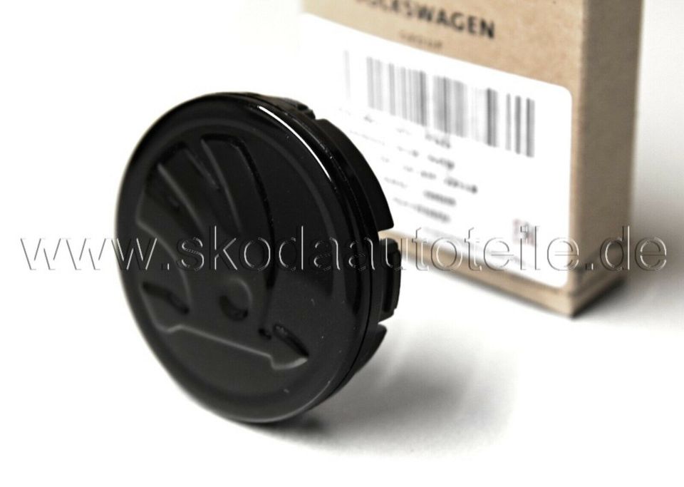 1x Nabendeckel Felgenkappe 5E0601151FOD (Black) - SKODA / 34€* in Würzburg