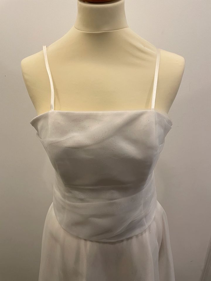 Zweiteiler von LeKress weiss mit Glitzer, Kleid , Abendkleid 34 in Hamburg