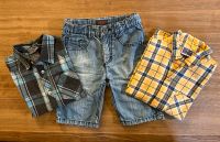 Jeans-Shorts (Esprit) + 2 Hemden (Langarm / Kurzarm) Gr. 116 Frankfurt am Main - Bornheim Vorschau