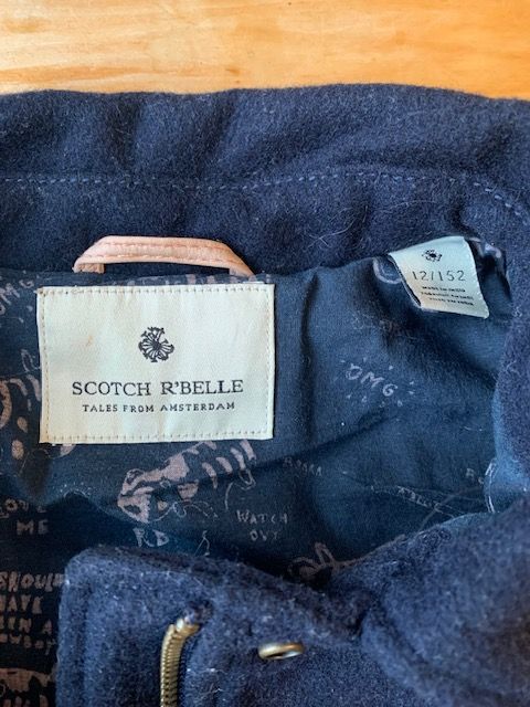 SCOTCH R'BELLE College-Jacke Leder blau-rosa Gr. 12/152 in Osterby 