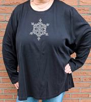 Damen-Langarmshirt mit Strassaufdruck Niedersachsen - Neuenhaus Vorschau