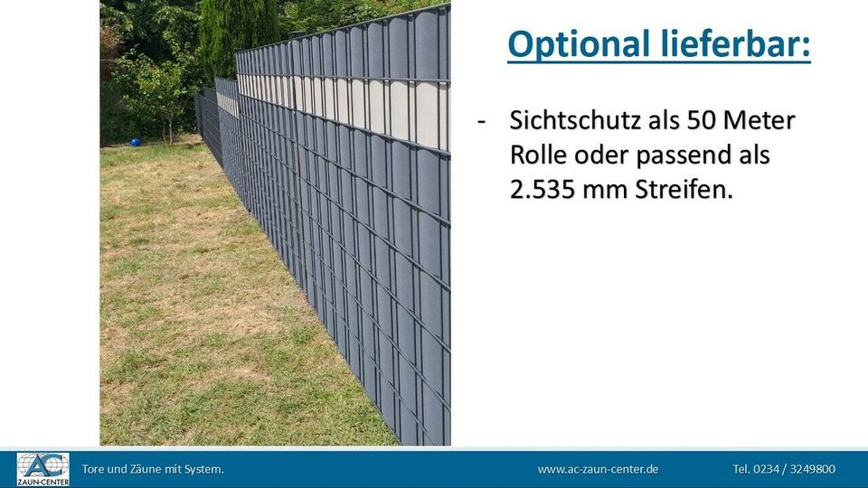 50m Set Doppelstabmattenzaun 1,8m Zaun Sichtschutz Zaun NR.20 in Bochum