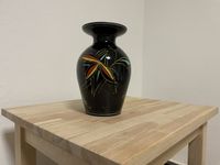 Vase Schwarz bemalt Antik Vintage Deko H 25cm Leipzig - Probstheida Vorschau