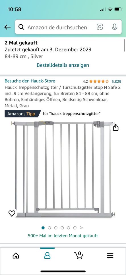 2x Hauck Treppenschutzgitter zu verkaufen in Nieder-Olm