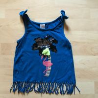 Oberteil 110 Top Shirt Mädchen Baby blau Wischpailletten Bayern - Jetzendorf Vorschau