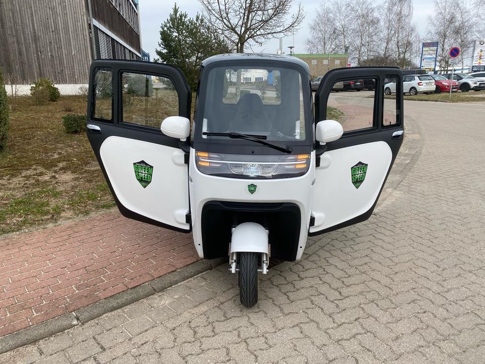 3-Rad GREEN SPEED "JOE" PREMIUM 2 Sitzer Seniorenroller Senioren Auto Microcar Kabinenroller Dreirad Minicar 3 Rad Lastenrad Lastenbike Futura Geco Stormborn Trivelo Econelo E-Lizzy E-Lazzy Lastenrad in Neukirchen