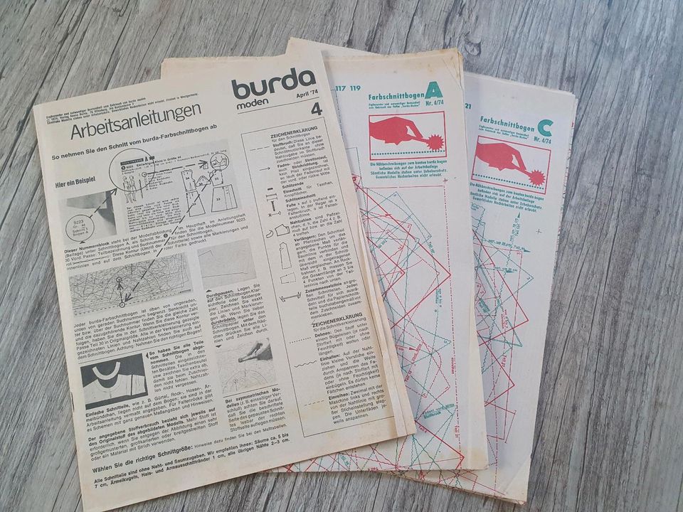 Burda Moden Ausgabe: April 1974, Handarbeit in Isny im Allgäu