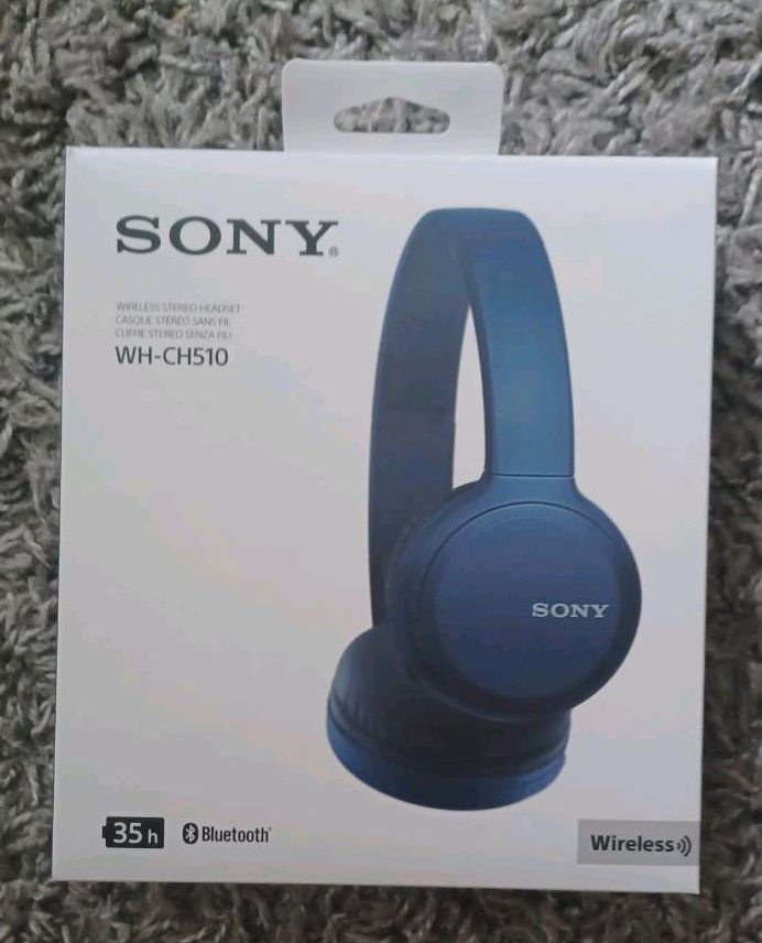 Sony Bügel-Kopfhörer, kabellos, Bluetooth, blau in Plettenberg