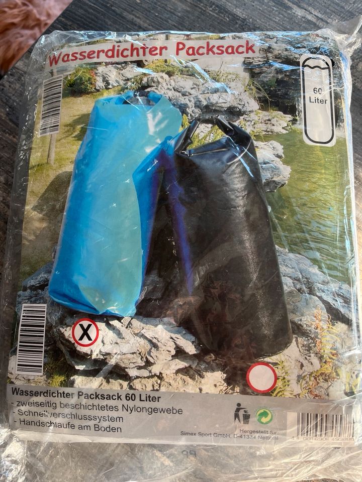 Wasserdichter Packsack 60 Liter , blau in Herbolzheim