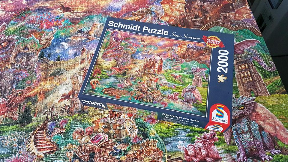 Schmidt Puzzle 2000 Schatz Drachen in Stuttgart