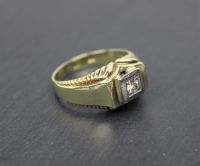 Großer Herren-Diamantring, Siegelring, 585er Gold, punziert Hessen - Fürth Vorschau