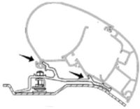 Dometic Perfect Roof 2000/2500 Markisen-Adapter für Ducato/Jumper/Boxer (H2) ab Bj. 2006, 3-teilig Bayern - Zellingen Vorschau