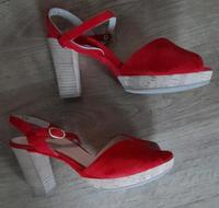 ❤️ PAUL GREEN Plateau Sandalen 39 Leder rot neu Bayern - Ochsenfurt Vorschau