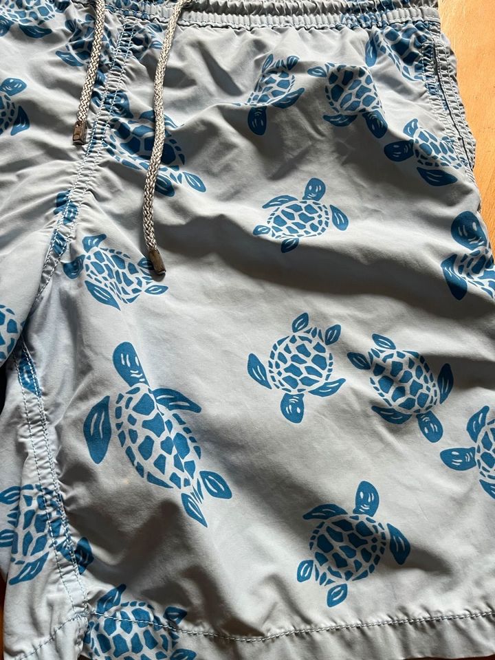 Vilebrequin Badehose L türkis mit Schildkröten Print in Hamburg