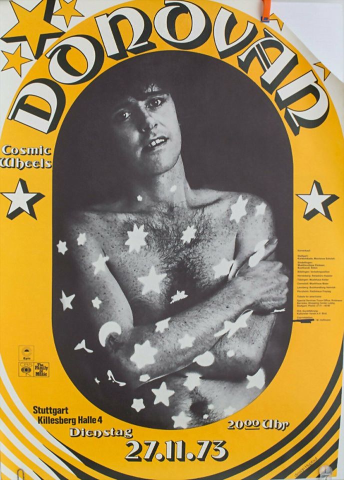 Top-Konzertplakat Donovan - Original von 1973 in Stuttgart