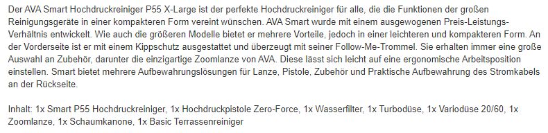 AVA Smart Hochdruckreiniger P55 X-Large in Cottbus