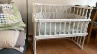 Babybay weiß mit Matratze und Rollen Beistellbett Rausfallschutz Rheinland-Pfalz - Schifferstadt Vorschau