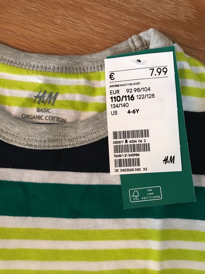 Langarmshirt, neu, Größe 110/116, Drillinge in Oberweis