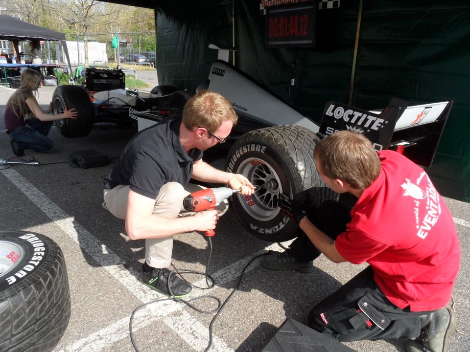 Boxenstop Wettbewerb, Pit Stop, Formel 1 mieten, leihen in Göppingen