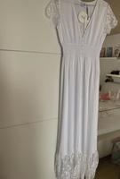 Debiflue x NA-KD Maxikleid mit hohem Schlitz & Spitze weiß Gr. S Bayern - Windberg Vorschau