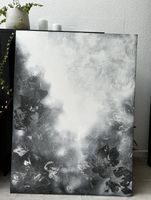Abstrakte Malerei, Kunst, Dekoration, grau schwarz weiß, Bild xxl Stuttgart - Stuttgart-Mitte Vorschau