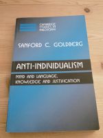 Philosophy: Sanford C. Goldberg - Anti-Individualism Thüringen - Weimar Vorschau