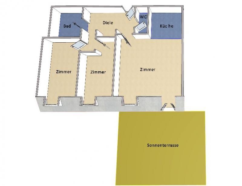 IMMOBERLIN.DE - Sanierte Altbauwohnung mit Südwestterrasse & Pkw-Stellplatz in Berlin