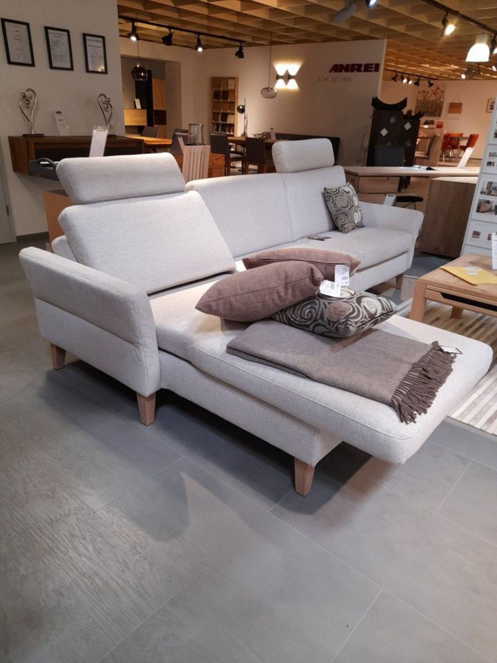 Polstergarnitur, Global Arima N, Stoff, Ecksofa, Sofa, creme in Gundelsheim