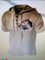 Herren Sommer T-Shirt Katze Thüringen - Suhl Vorschau