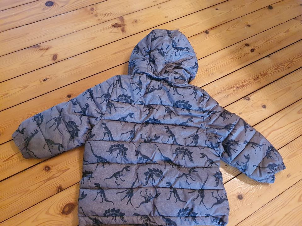 H&M Winterjacke Dino Dinosaurier Jacke Größe 92 grau, wie neu in Finsterwalde