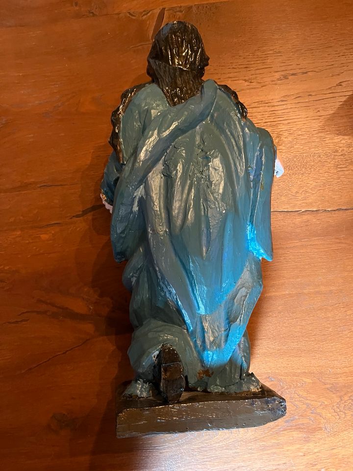 Antike geschnitzte Heiligen Holzfigur Madonen Figur in Germersheim