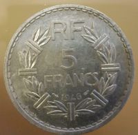 FRANCE 5 Francs Lavrillier 1946 Baden-Württemberg - Hemsbach Vorschau