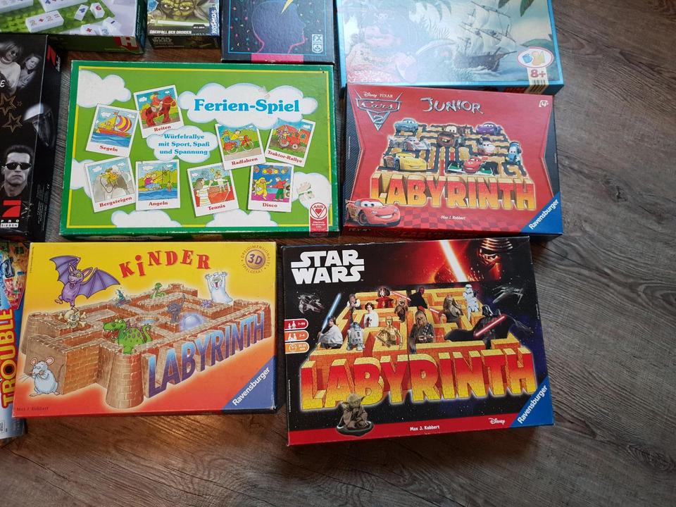 Spielsammlung Familienspiele Kinder Labyrinth Star Wars Rummy in Hannover