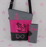 pinkeSterne * ANKER Handtasche + Portemonnaie Umhängetasche Geldb Sachsen-Anhalt - Zehrental Vorschau