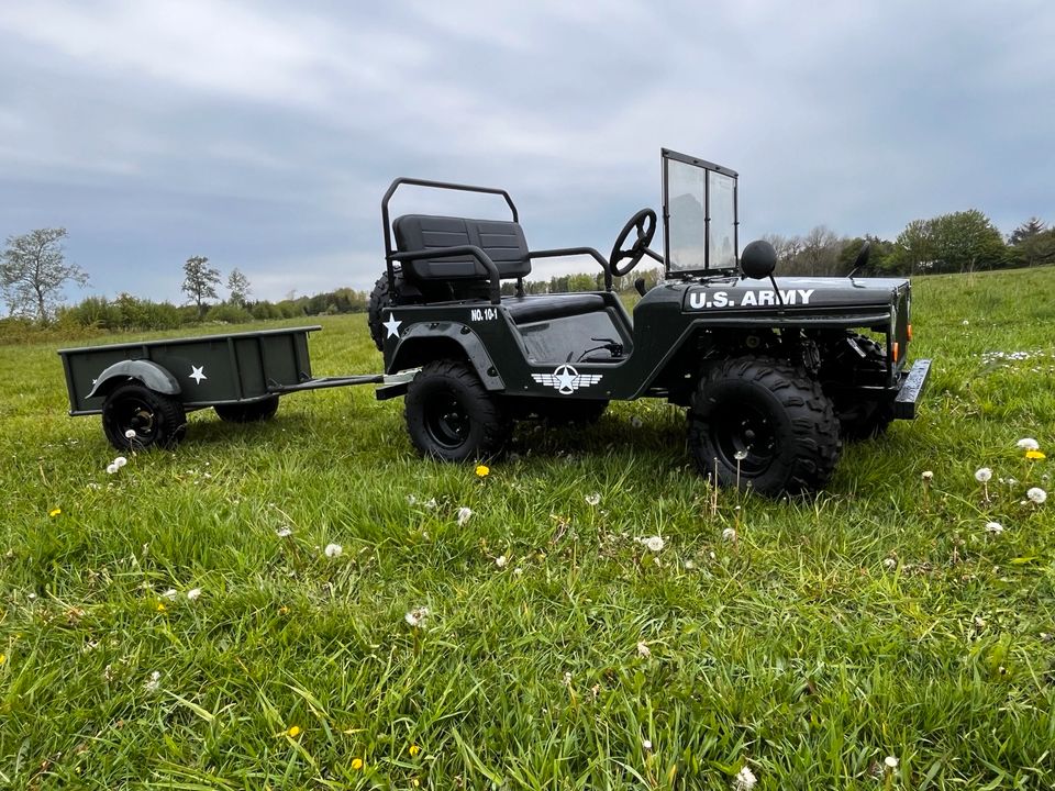 Mini Willys Jeep 150ccm hillbil + Anhänger Kinderauto in Handewitt