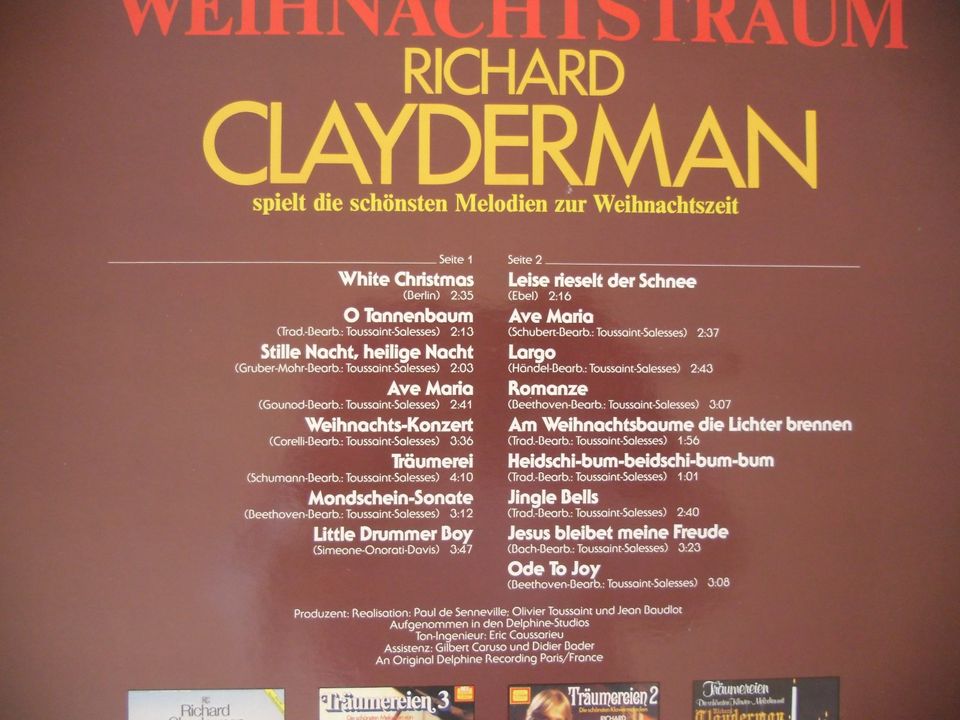 Weihnachten Schallplatten LP Richard Clayderman Anthony Ventura in Wildeck