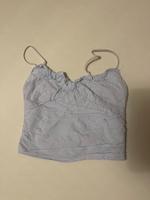 Zara top hellblau cropped Volants Rüschen M München - Schwabing-West Vorschau