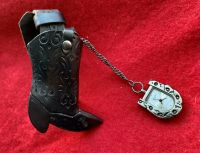 Western Taschenuhr mit Cowboy Leder Stiefel-Hülle zum Gürtel Baden-Württemberg - Ulm Vorschau